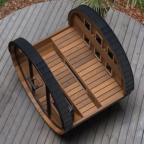 CEDAR 6X6 HYBRID BARREL SAUNA — Heavenly Sauna
